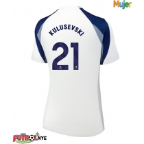 Camiseta Tottenham Hotspur Dejan Kulusevski #21 Primera Equipación para mujer 2025-26 manga corta